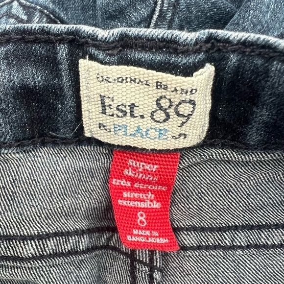 The Children’s Place Super Skinny Stretch Adjustable Waist Jeans Size 8 Girl’s - Picture 2 of 5